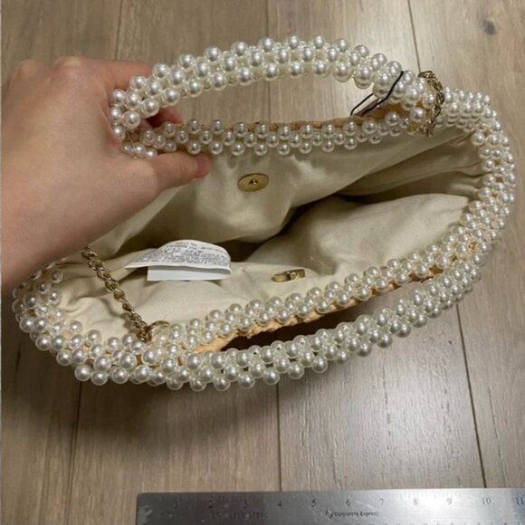Zara Faux Pearl Bead Basket Bag - Picture 11 of 11